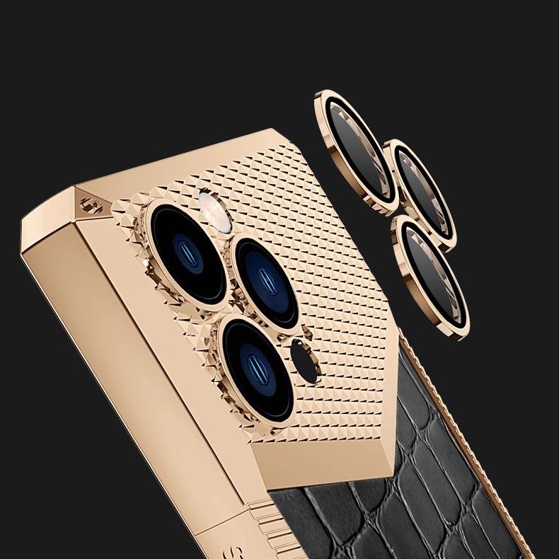 Vazico Electroplated Leather Anti-fall Protective iPhone Case