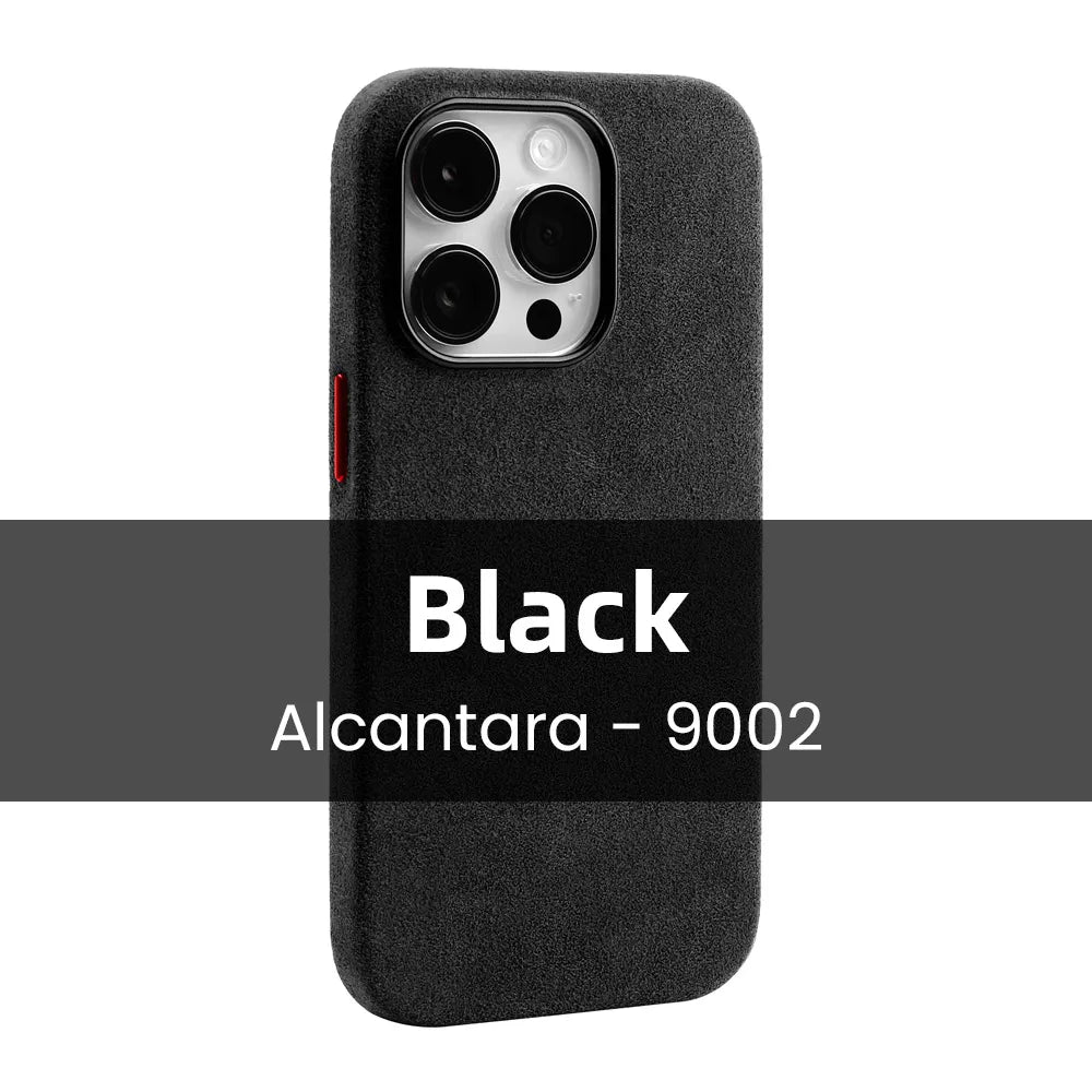 Vazico Magnetic ALCANTARA Case for iPhone 15 Pro Max 14 13 12 mini Luxury Artificial Leather Supercar Suede Phone Cases Cover