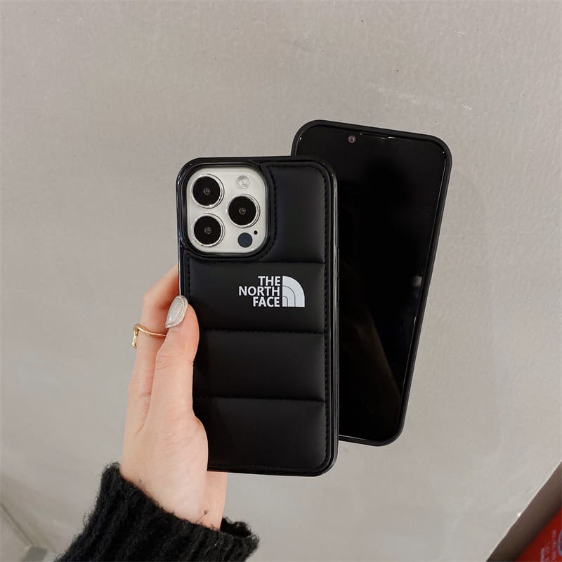 Vazico The North Face Puffer Edition Black Bumper Back Case For Iphone 11, 12, 13, 14, 15 Series