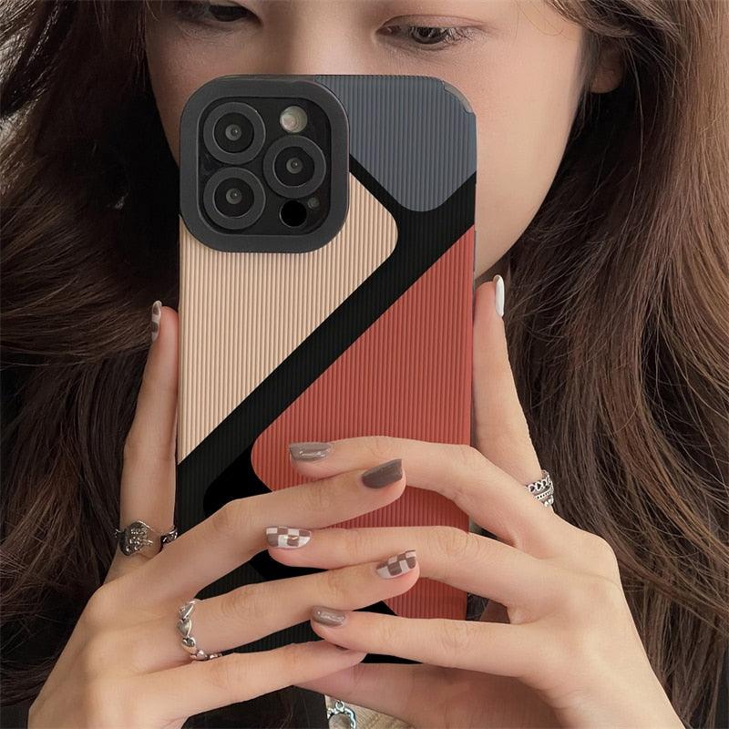 Vazico Cute Block Triangle Phone Case for iPhone 11, 12, 13, 14 Pro Max, 14 Plus, and 12, 13 Mini – Cover